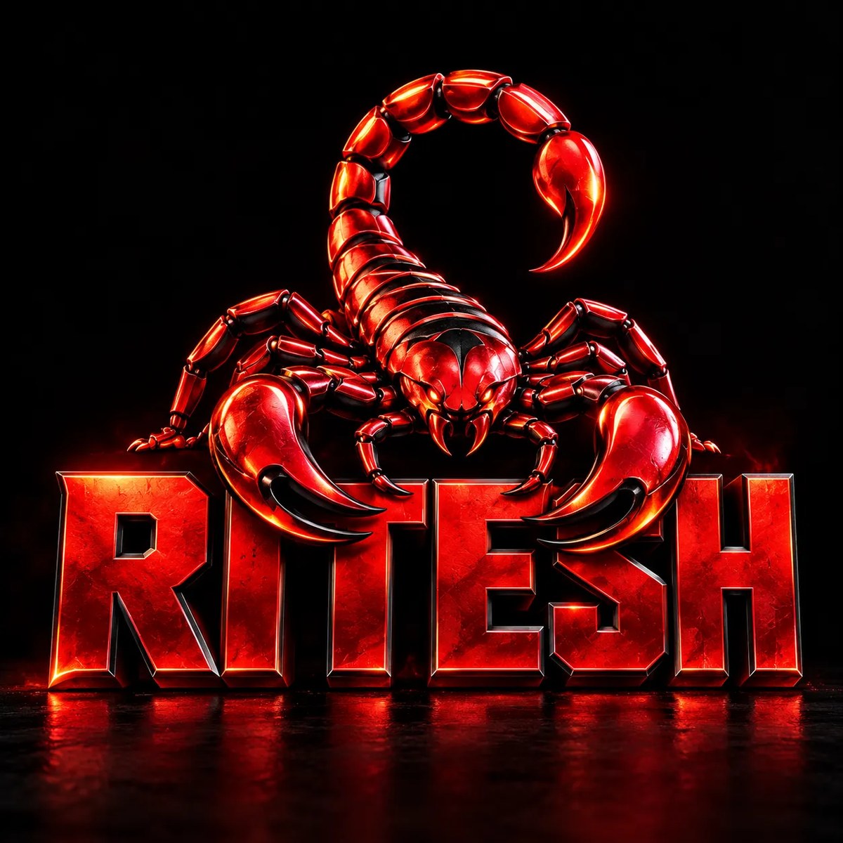 Crimson Scorpion 3D Gaming Logo