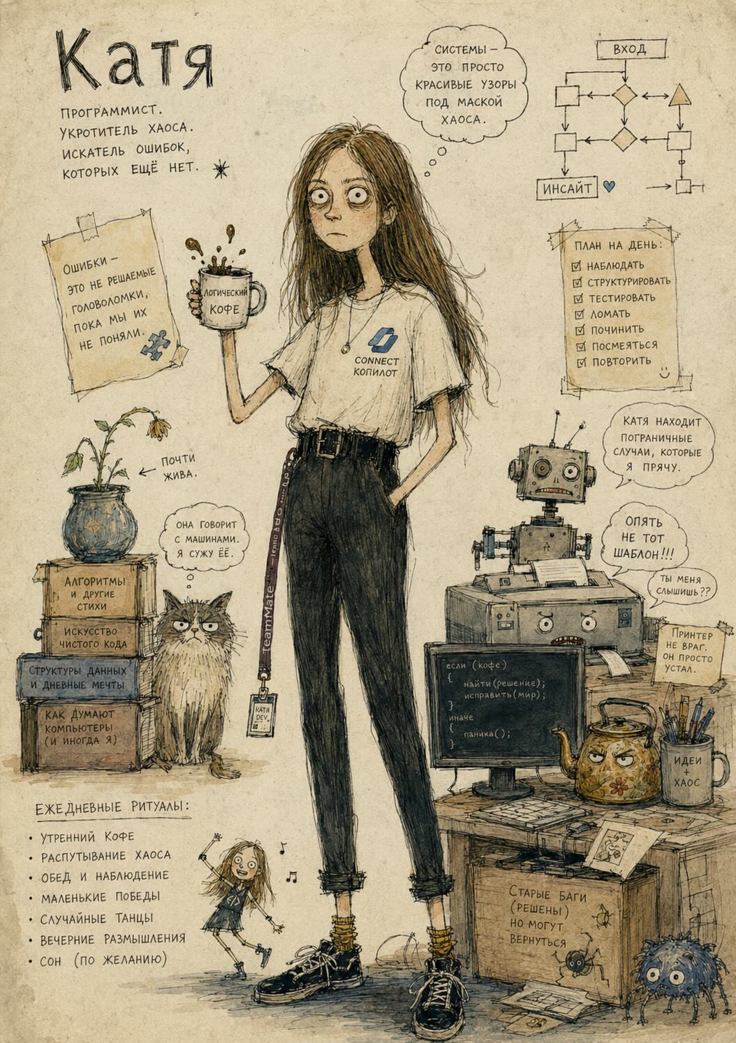 Quirky Vintage Fairytale Illustration
