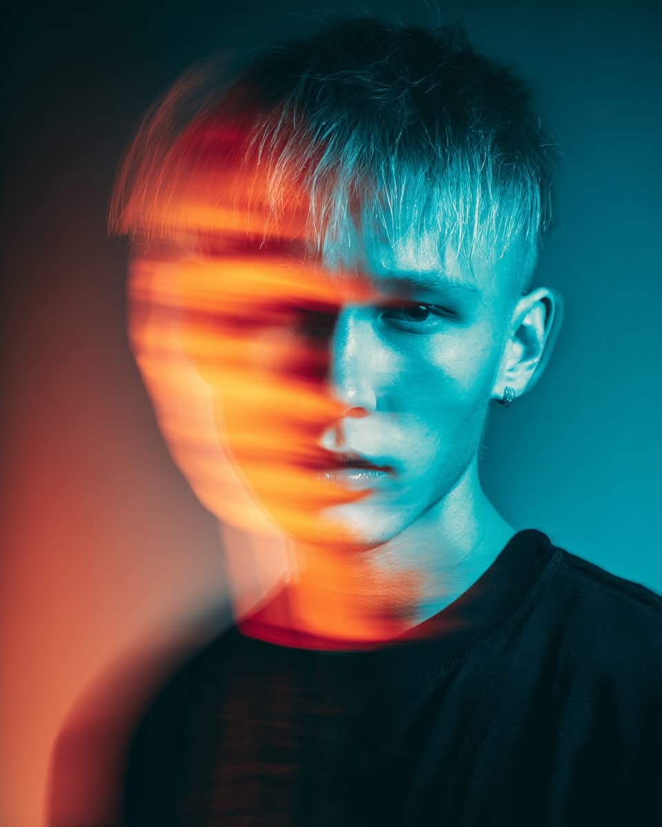 Neon Motion-Blur Streetwear Portrait output 2