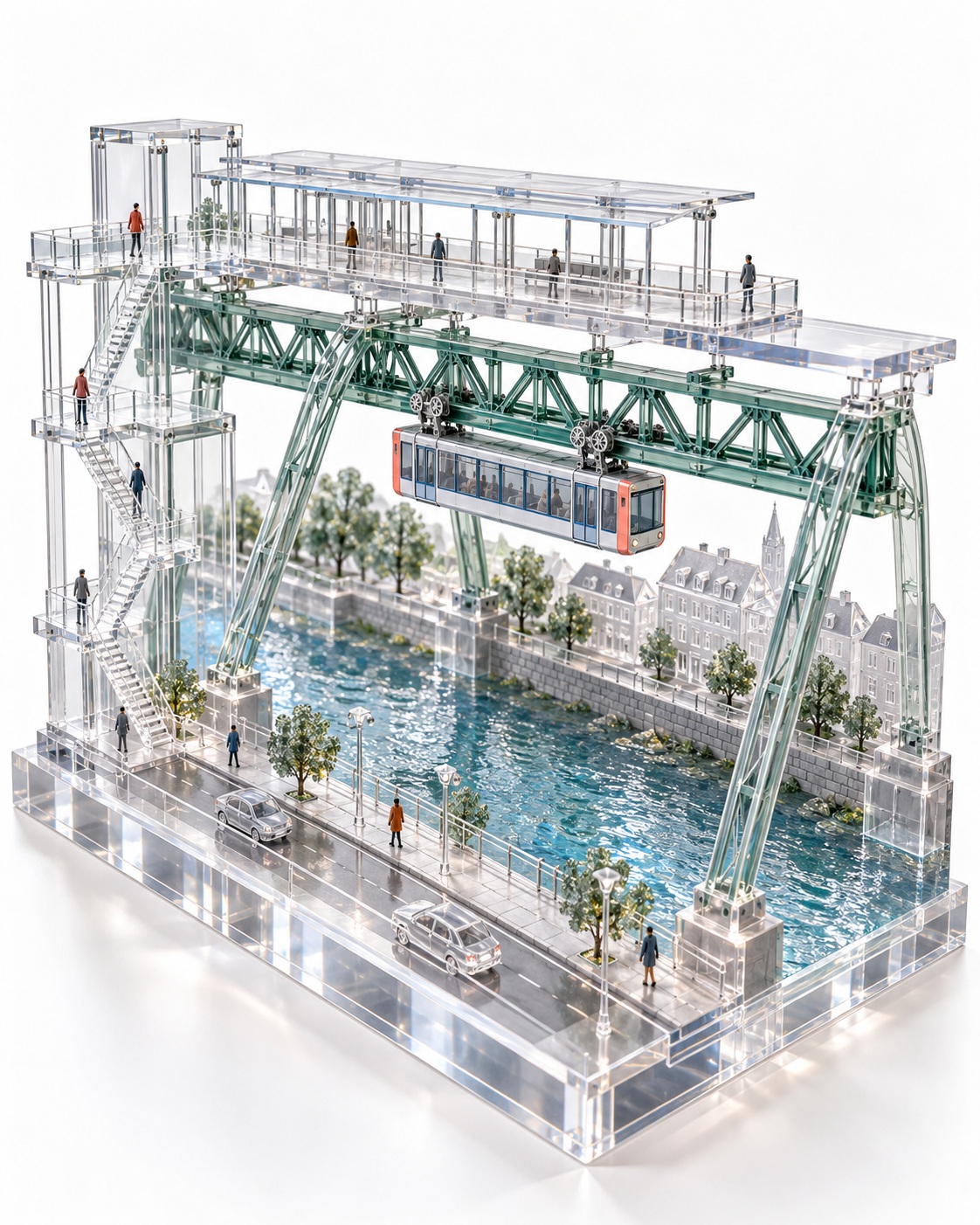 Acrylic Miniature Transit Model output 1