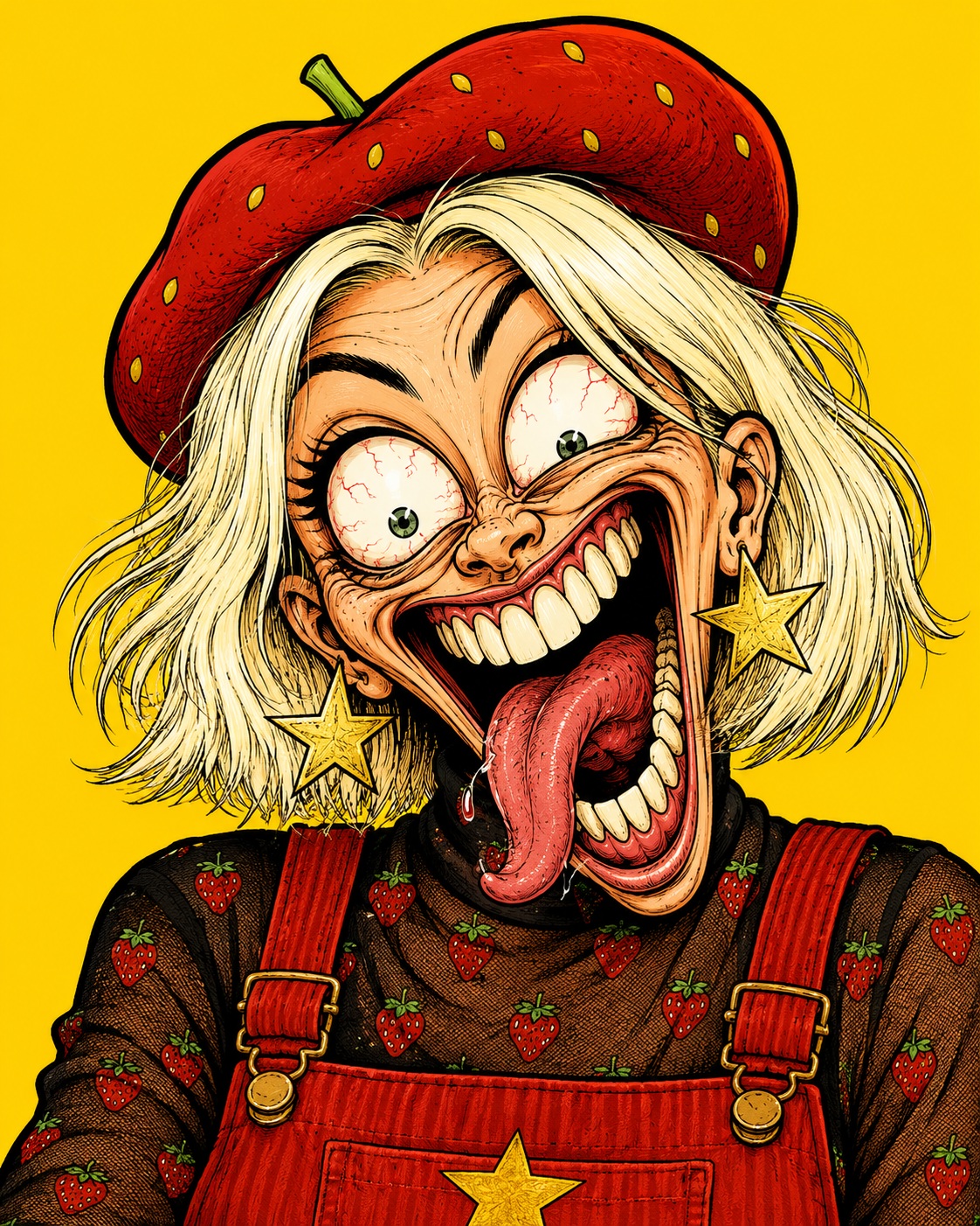 Exaggerated 1990s-Inspired Cartoon Portrait output 3