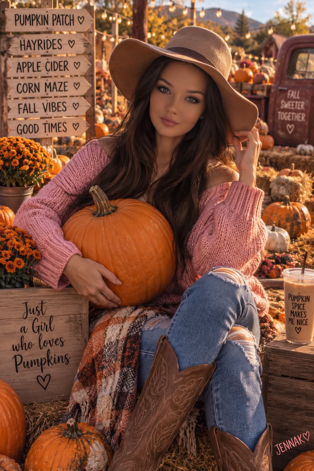 Cozy Fall Pumpkin Patch Photoshoot