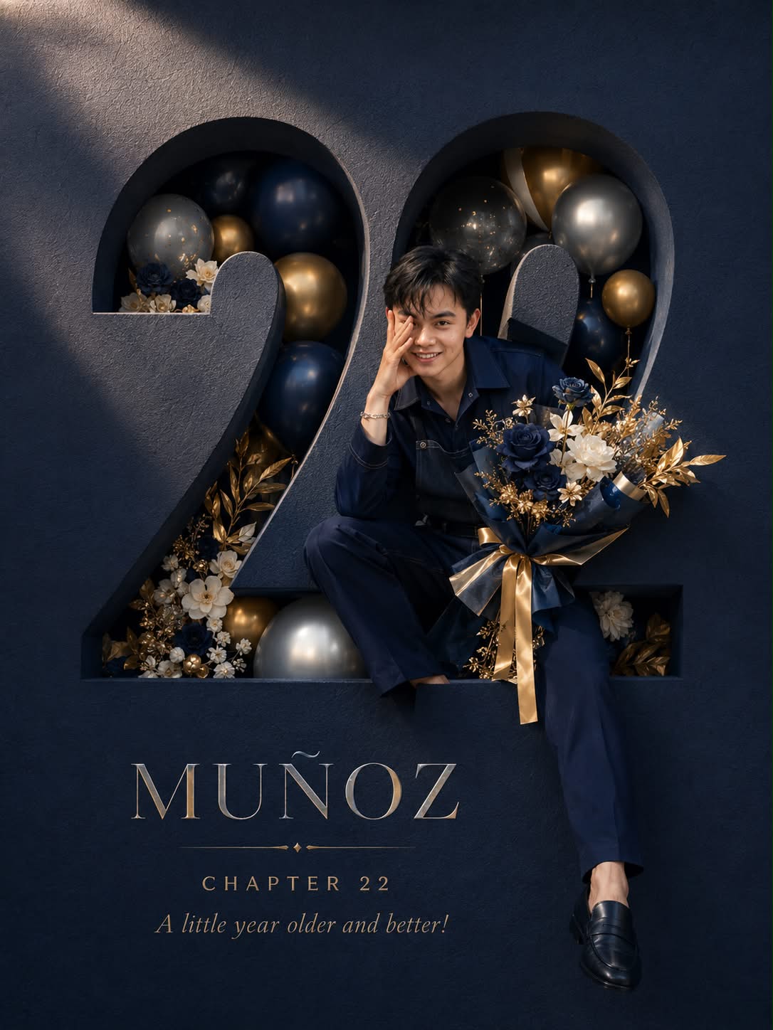 Luxury Sculptural 22nd Birthday Poster output 1