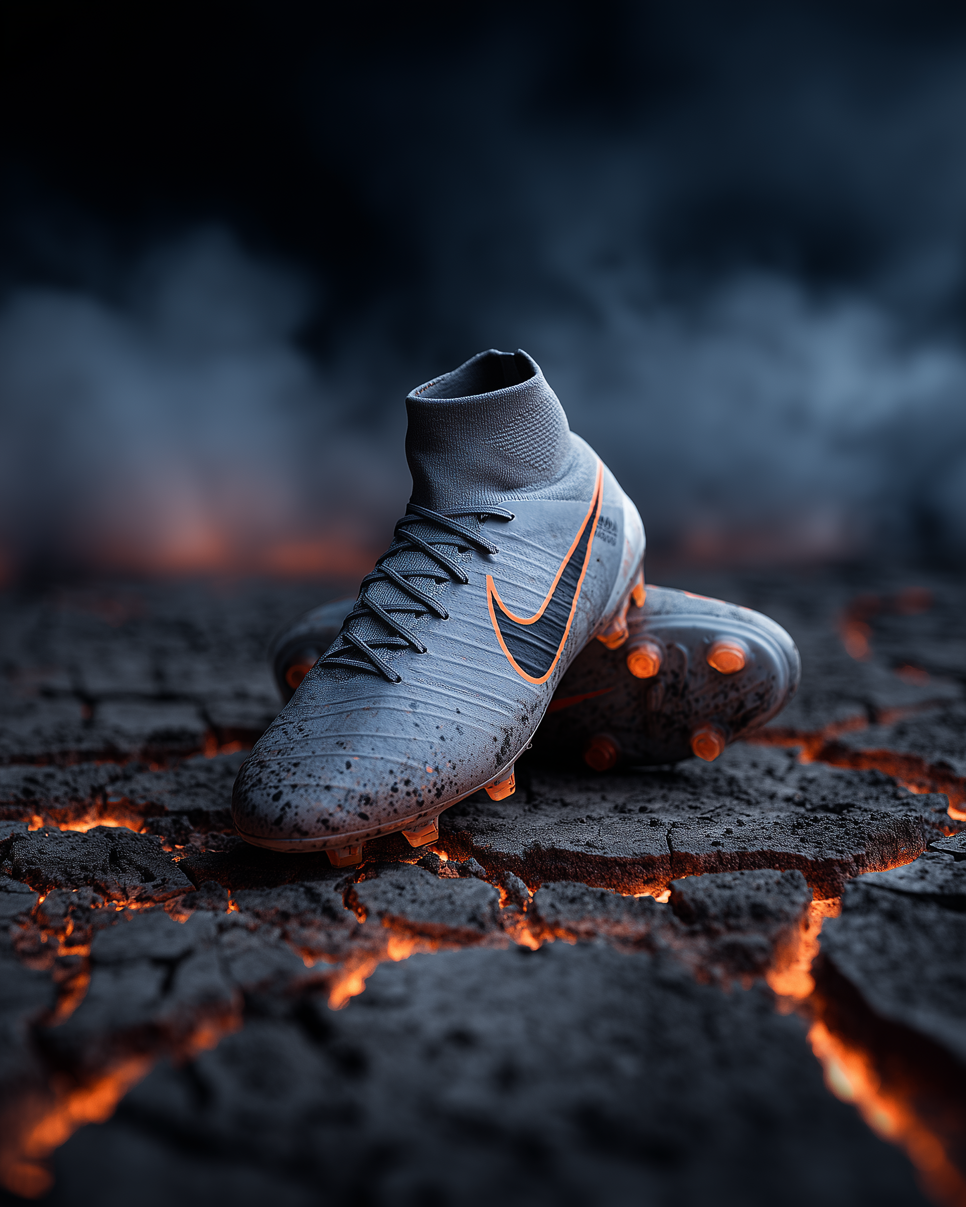 Cinematic Football Boots on a Molten Pitch