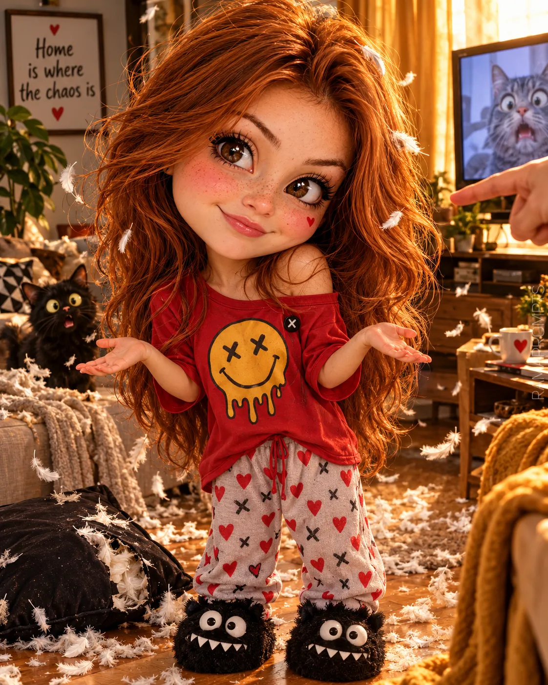Whimsical 3D Chibi Chaos Caricature output 3