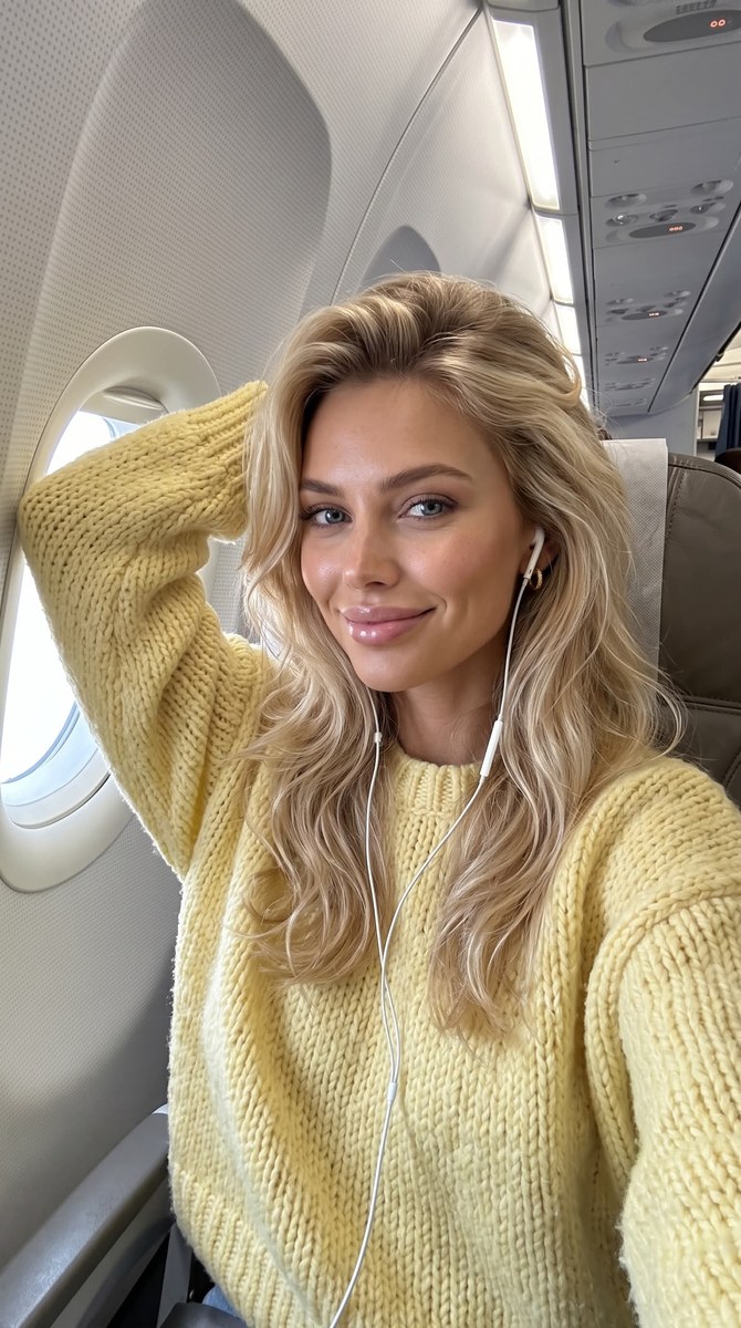 Quiet-Luxury Airplane Selfie output 2