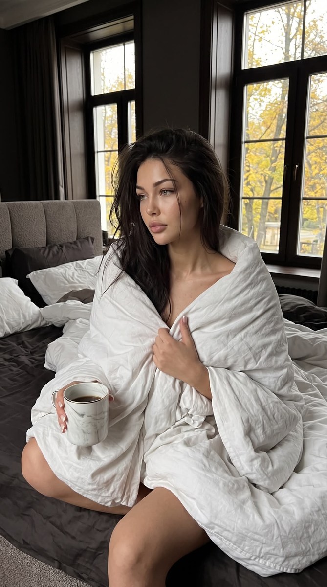 Photorealistic Autumn Morning in Bed