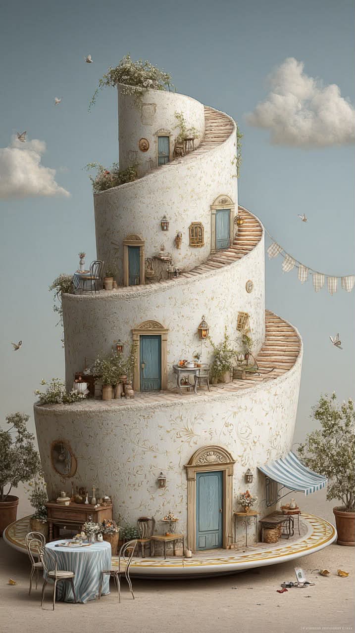 Solar-Flare Wedding Cake in a Garden output 2