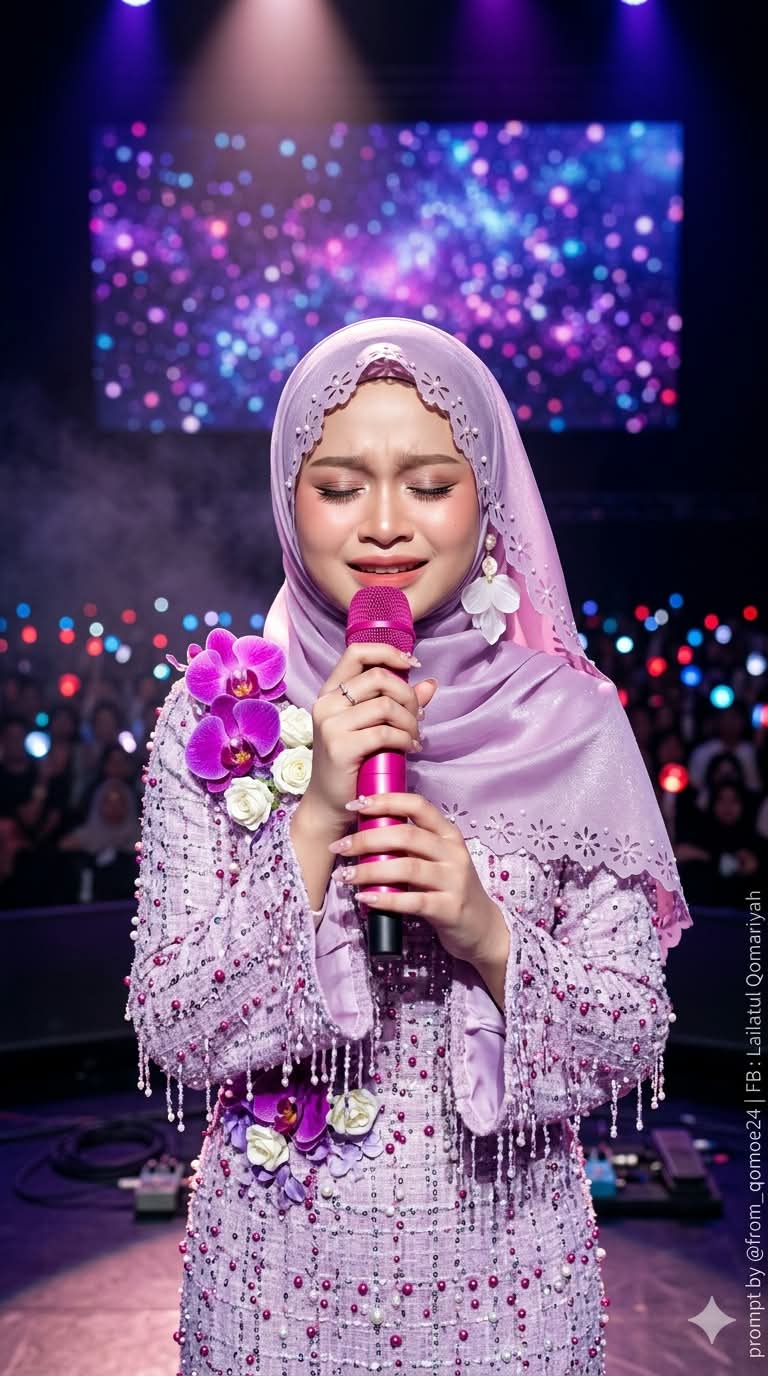 Young Woman Singing on a Concert Stage output 2