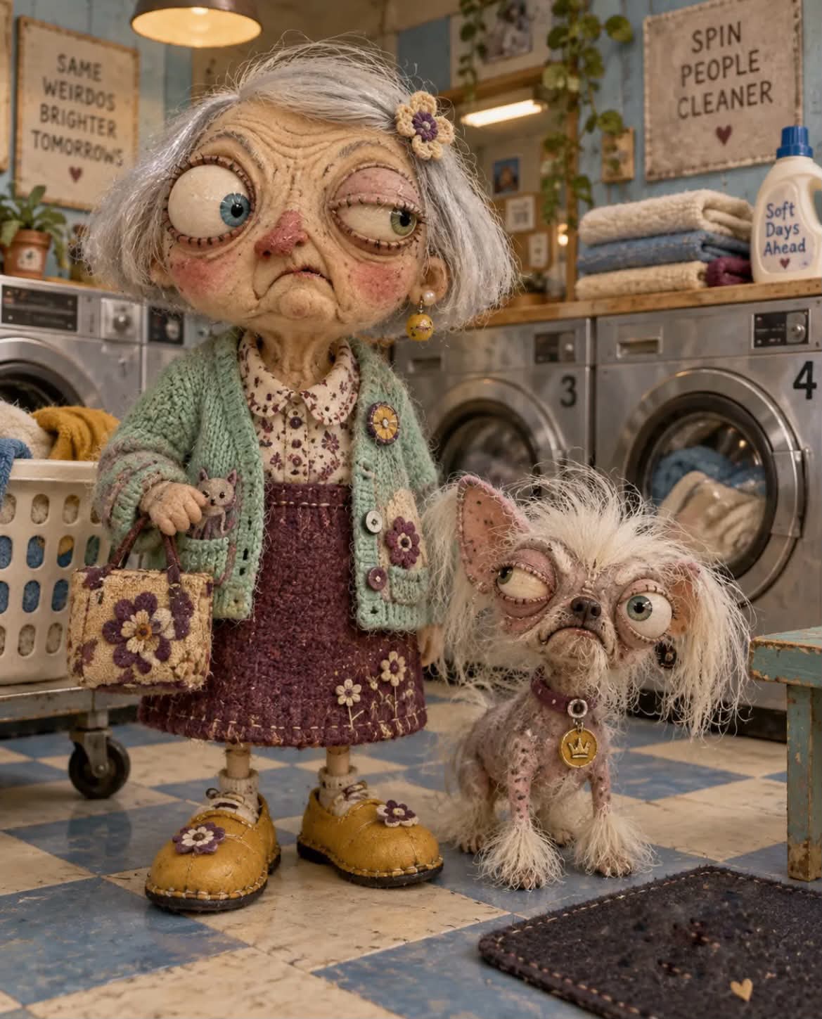 Handmade Weirdcore Soft-Sculpture Scene output 2