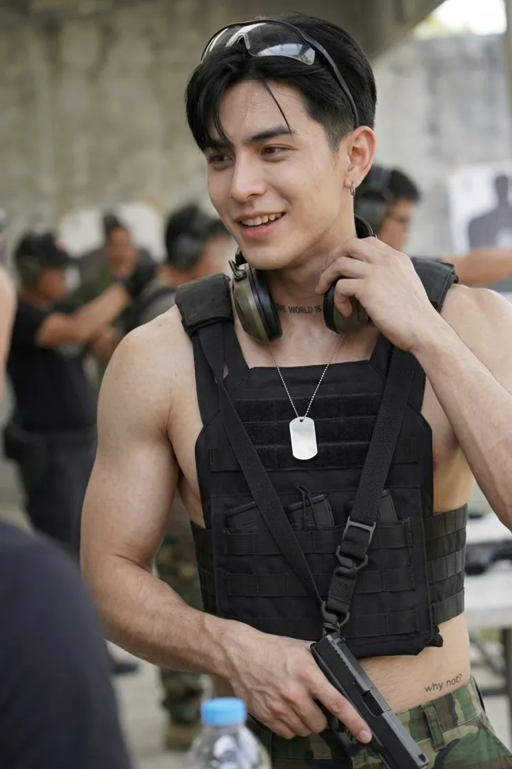 Photorealistic Muscular Man in a Military Interior output 6