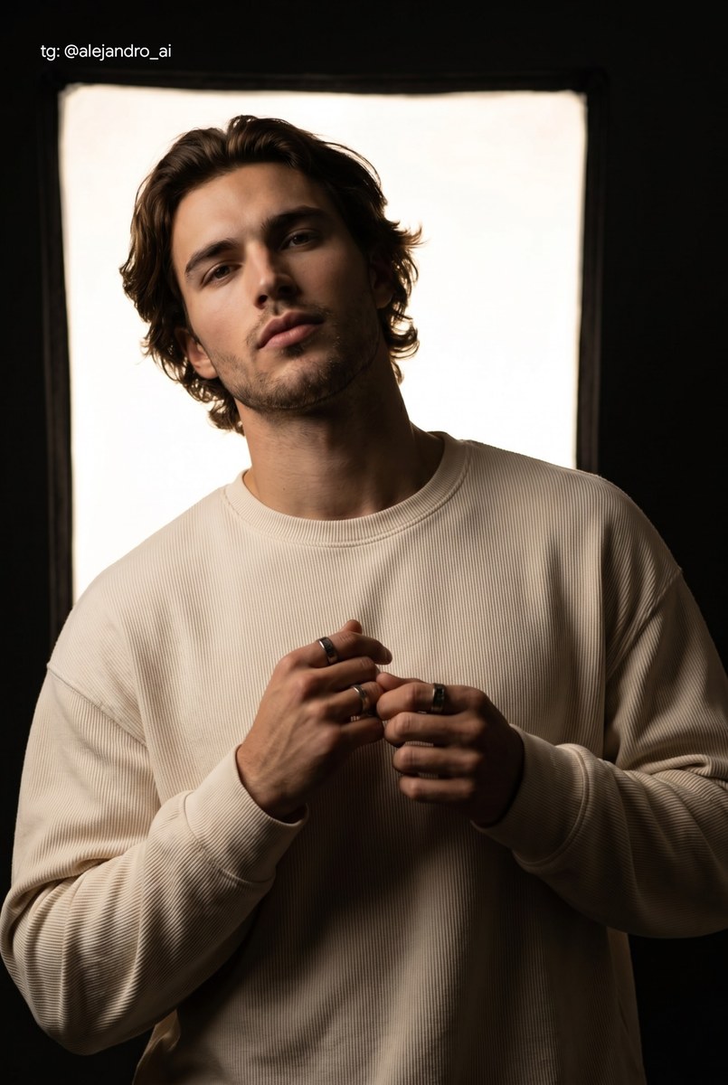 Cinematic Backlit Studio Portrait output 1