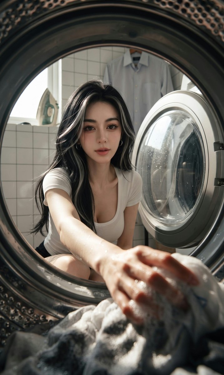 Laundry Time: Inside-the-Washer POV