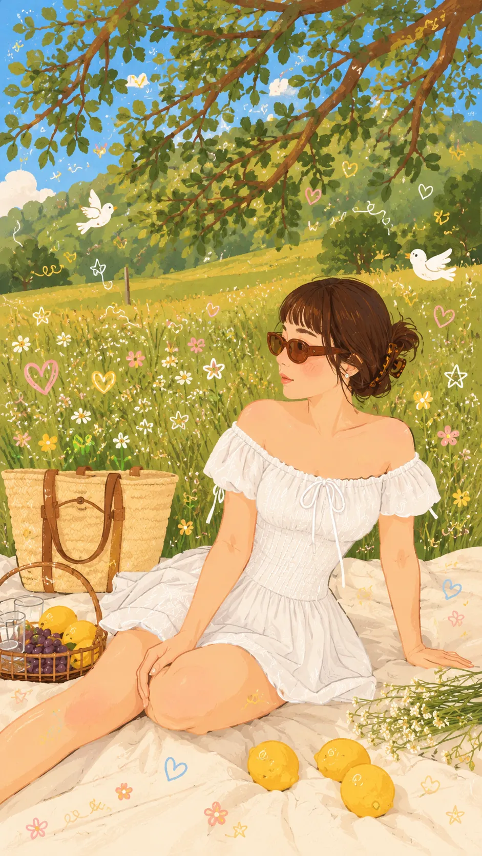 Ultra-Realistic Countryside Picnic Portrait