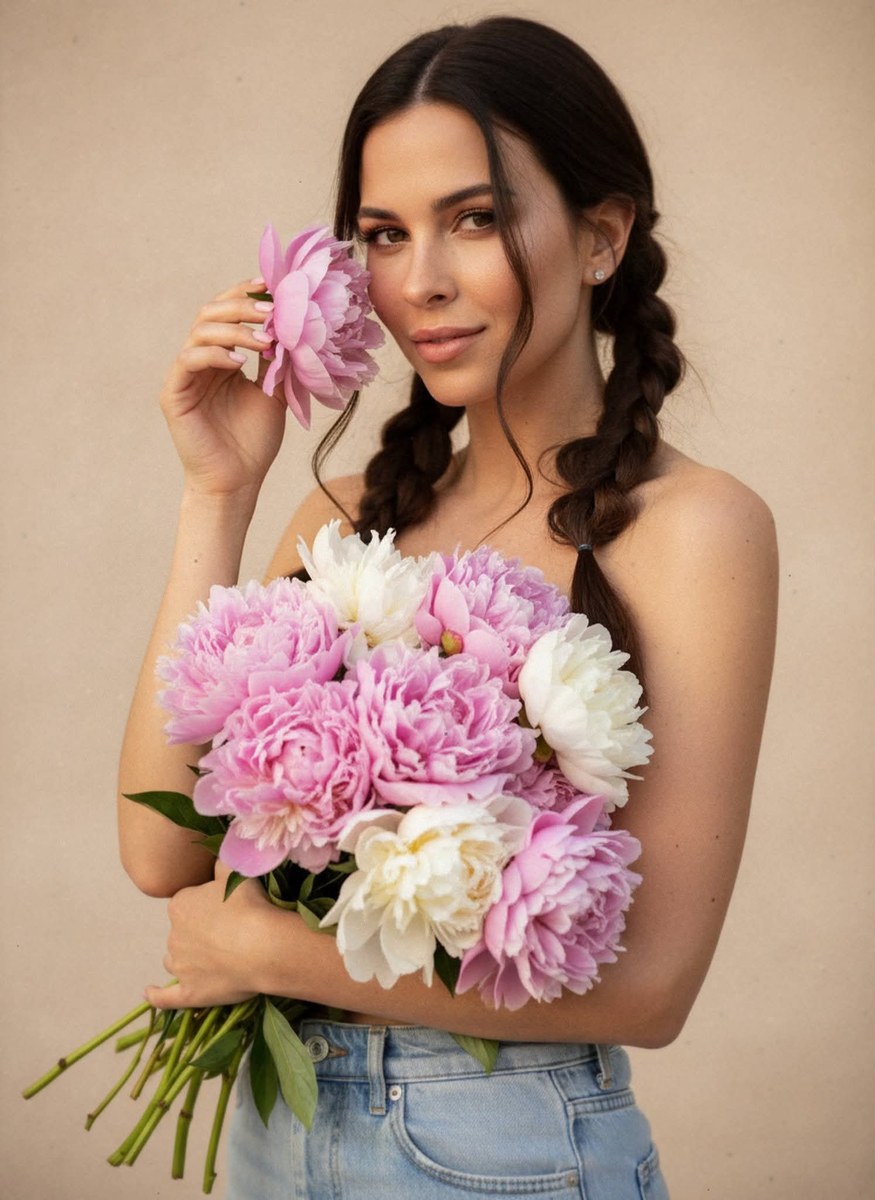 Romantic Peony Portrait