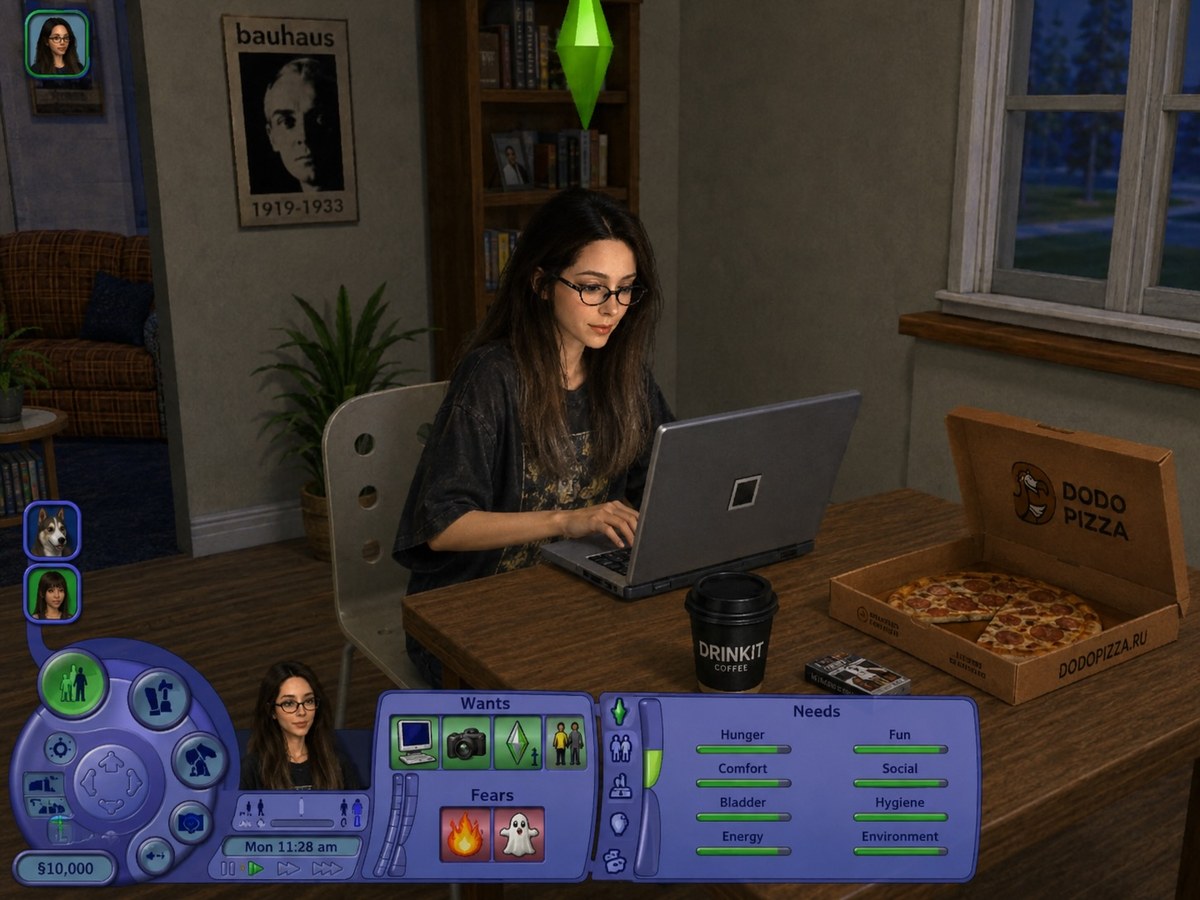 The Sims 2 CRT Gameplay Portrait output 8