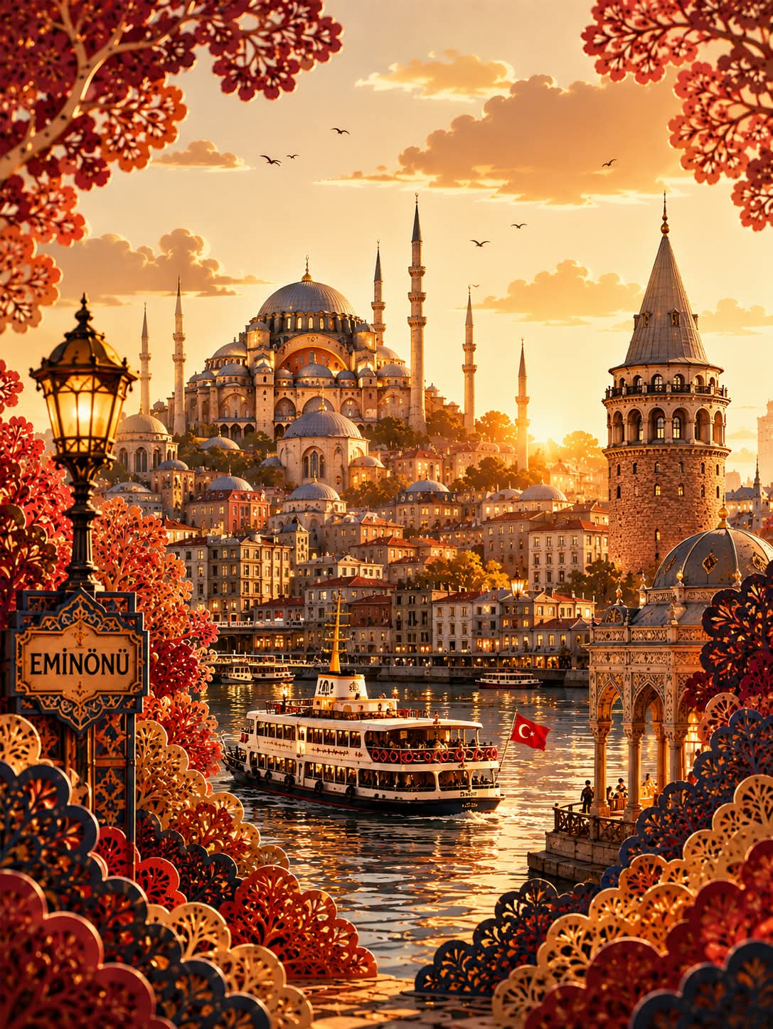Layered Paper-Cut Luxury Travel Poster output 4