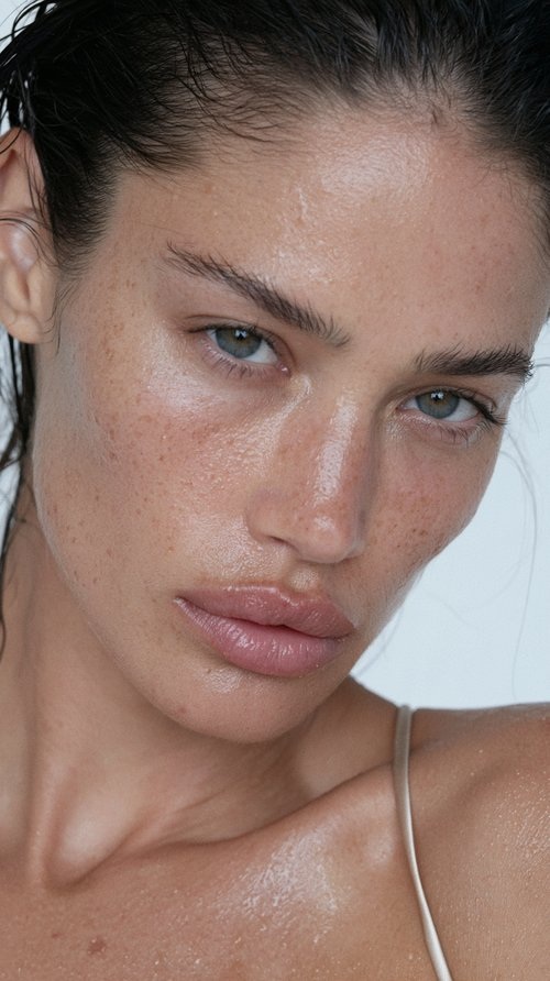 Natural-Skin Beauty Editorial Portrait