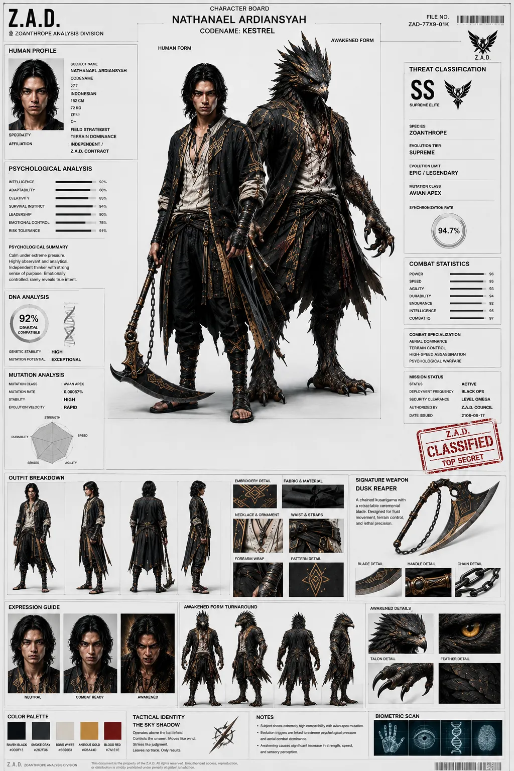 Z.A.D. Classified Zoanthrope Identity Dossier