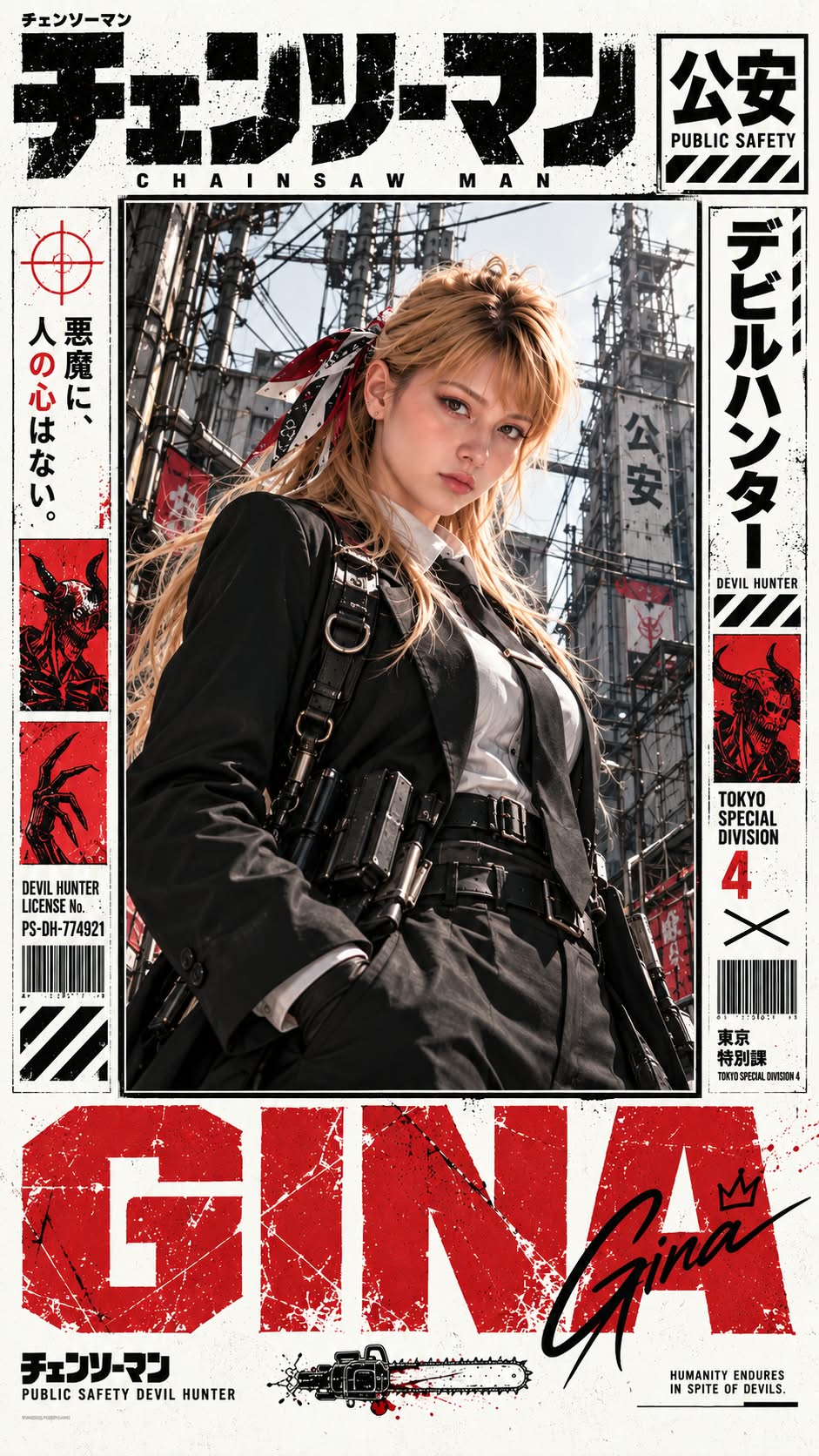 Chainsaw Man Public Safety Devil Hunter Character Poster output 2