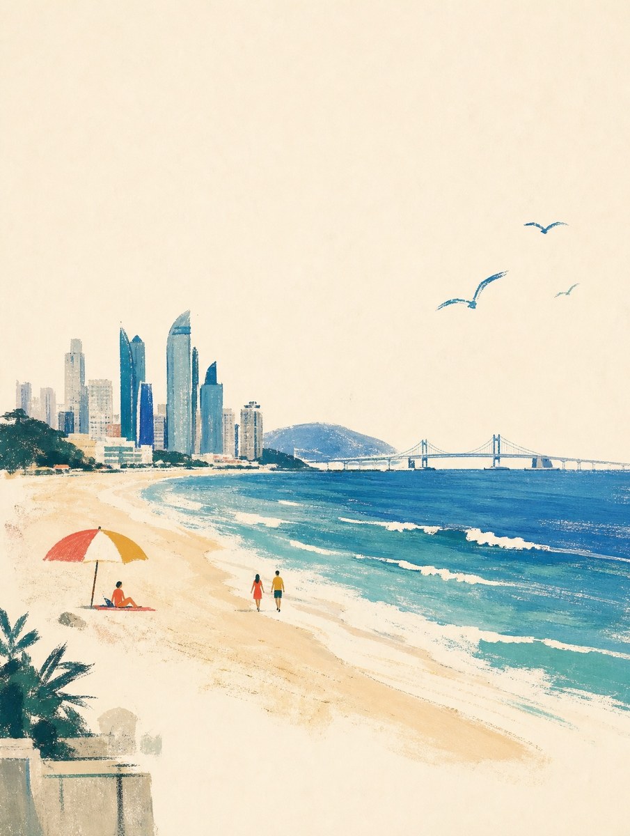 Minimal Hand-Painted Landmark Illustration output 3