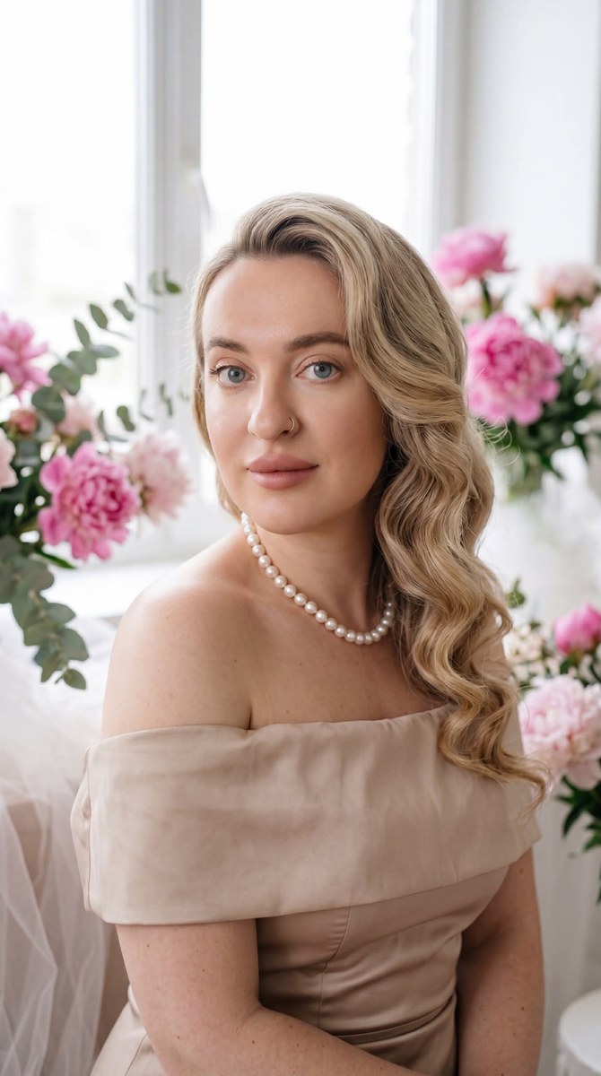 Luxury Floral Birthday Editorial Portrait output 2