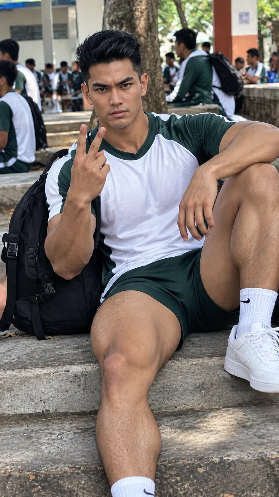 Candid Campus Portrait of a Young Man