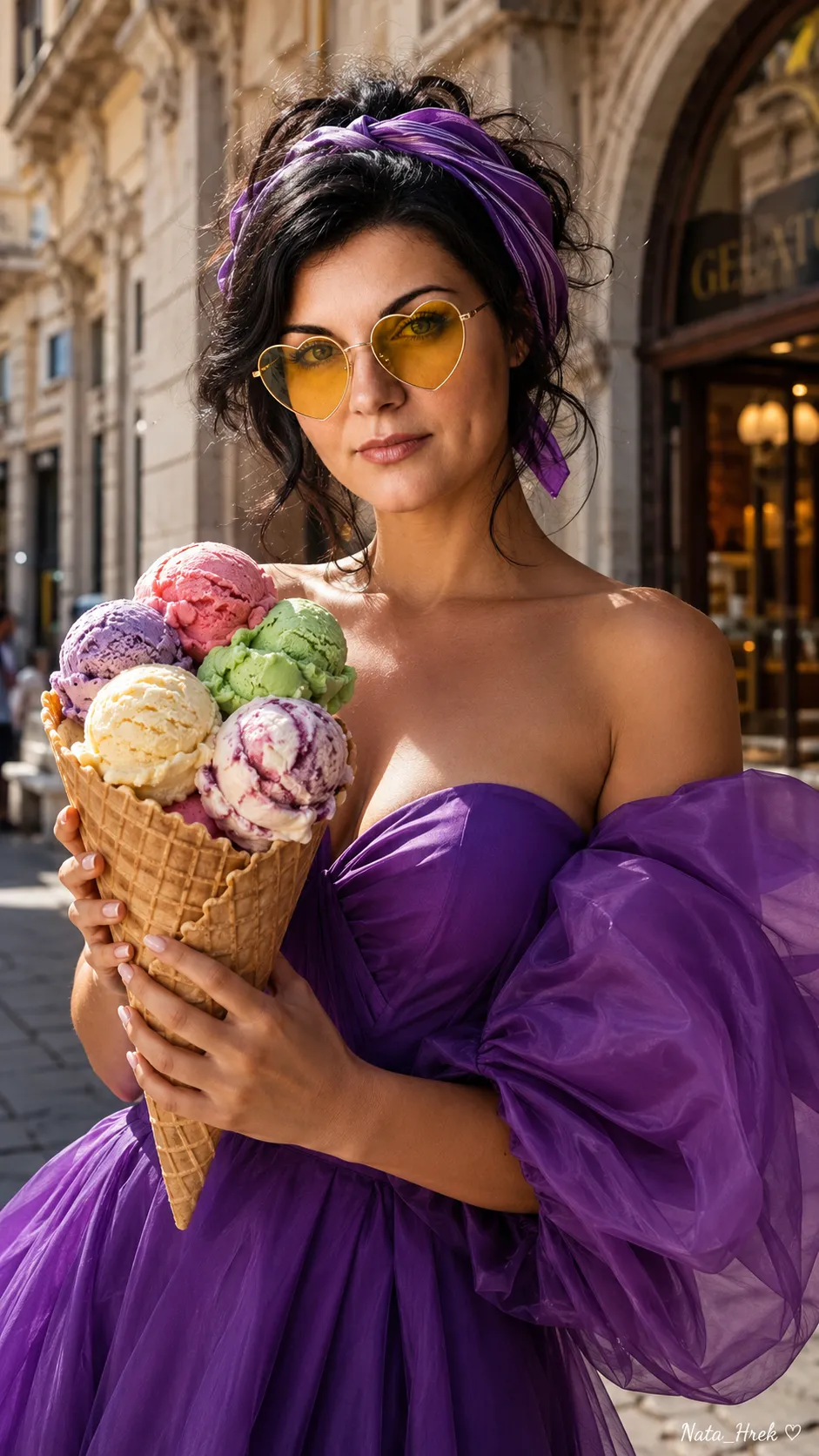 Purple Fashion Street Portrait
