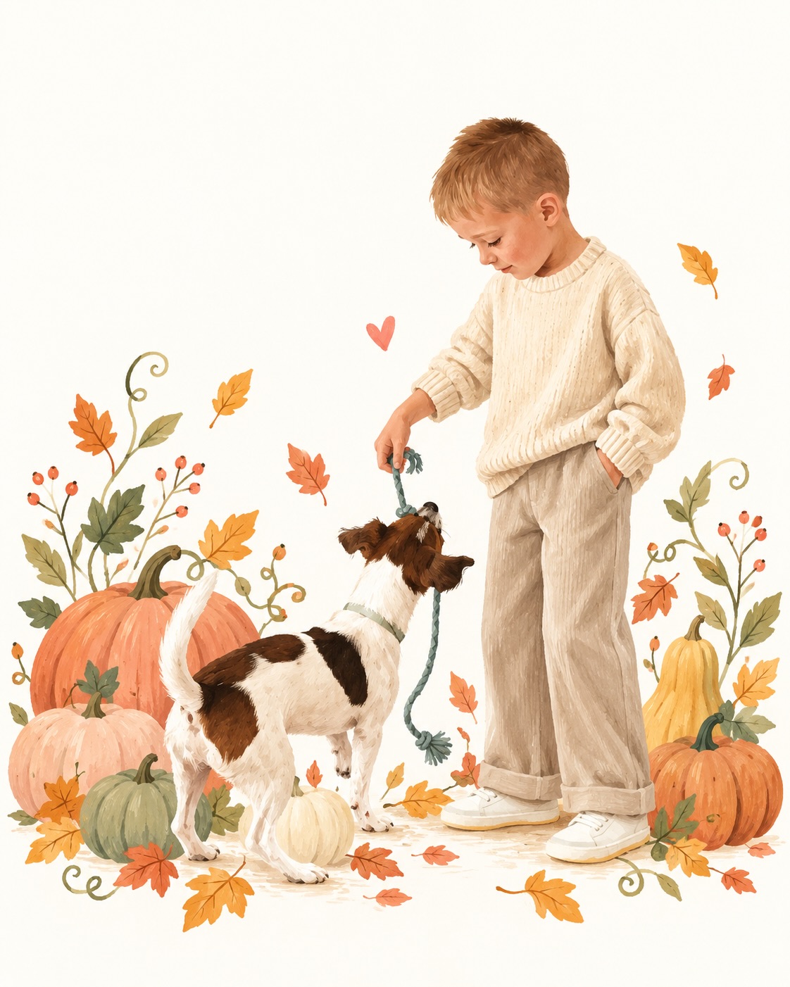 Scandinavian Autumn Pumpkin Patch Illustration output 1