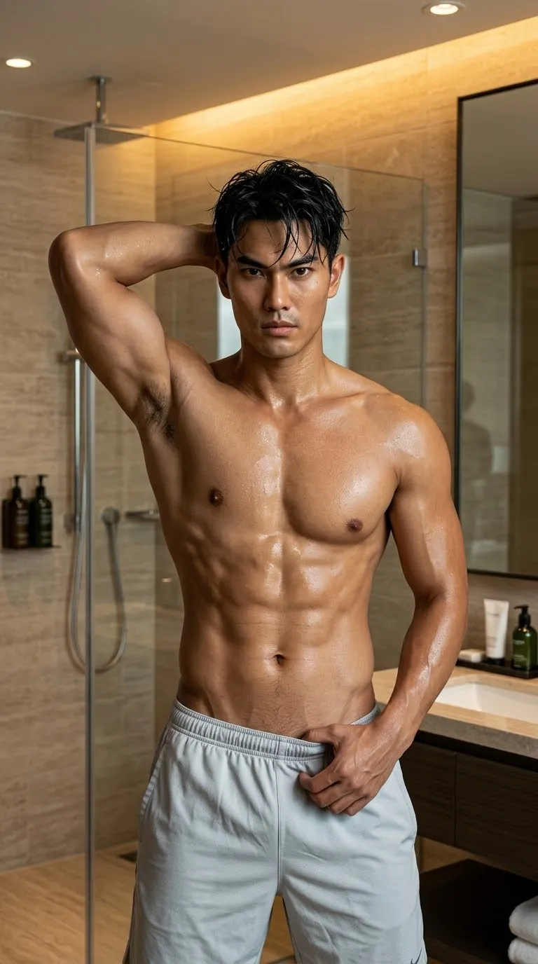 Photorealistic Men’s Fitness Portrait output 1