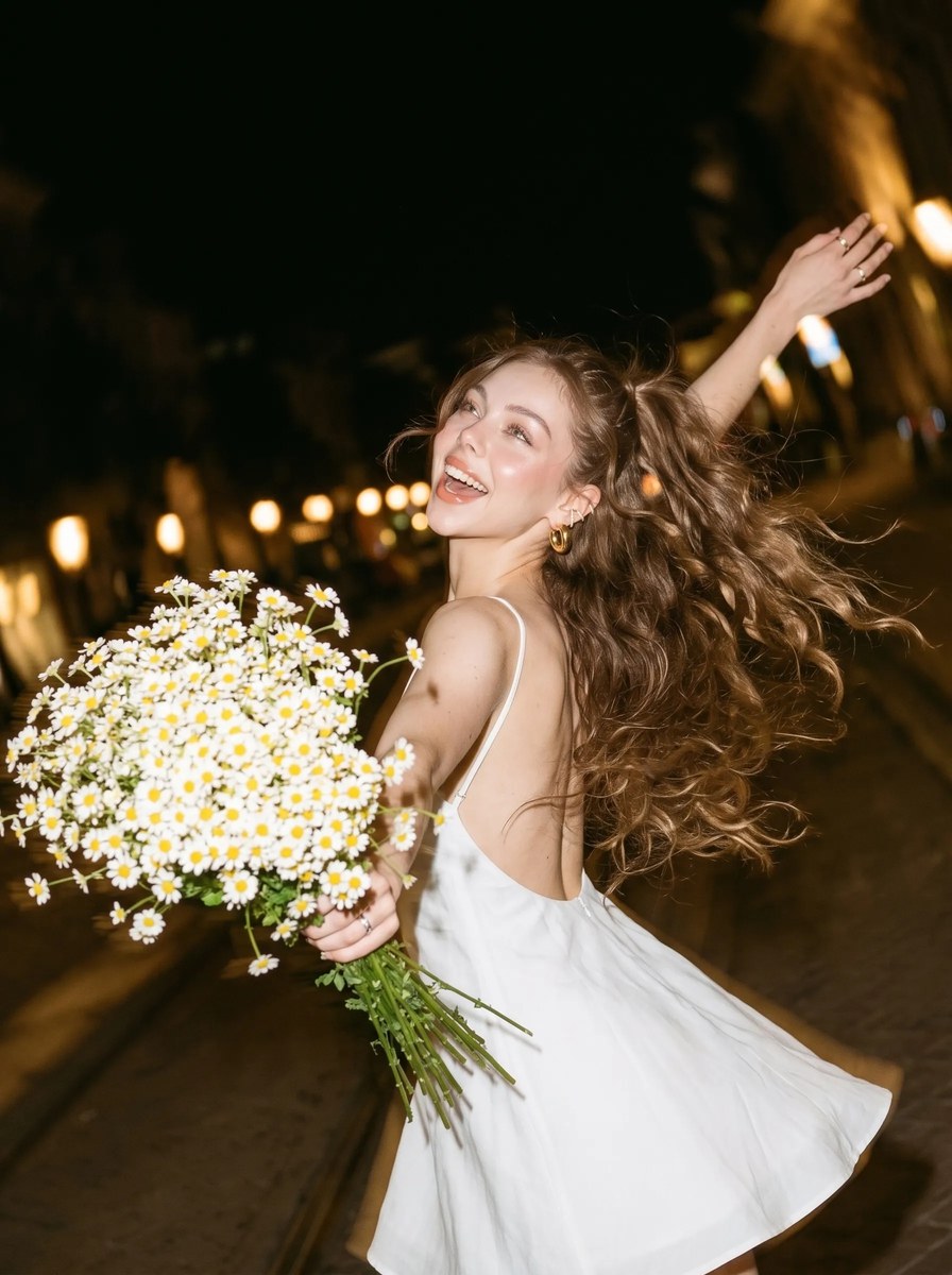 Candid Nighttime Daisy Portrait output 12