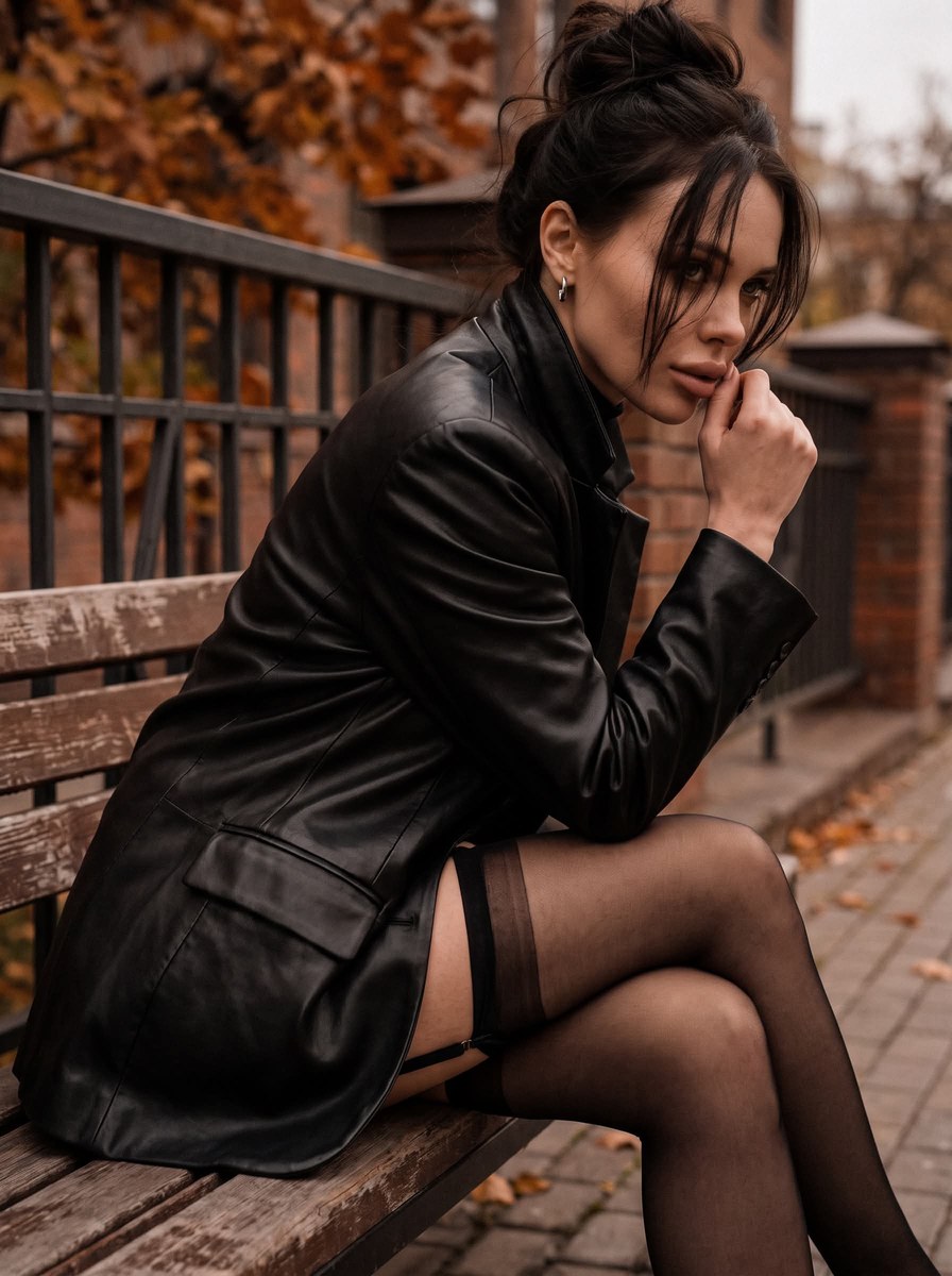 Autumn Cinematic Fashion Editorial Portrait output 3