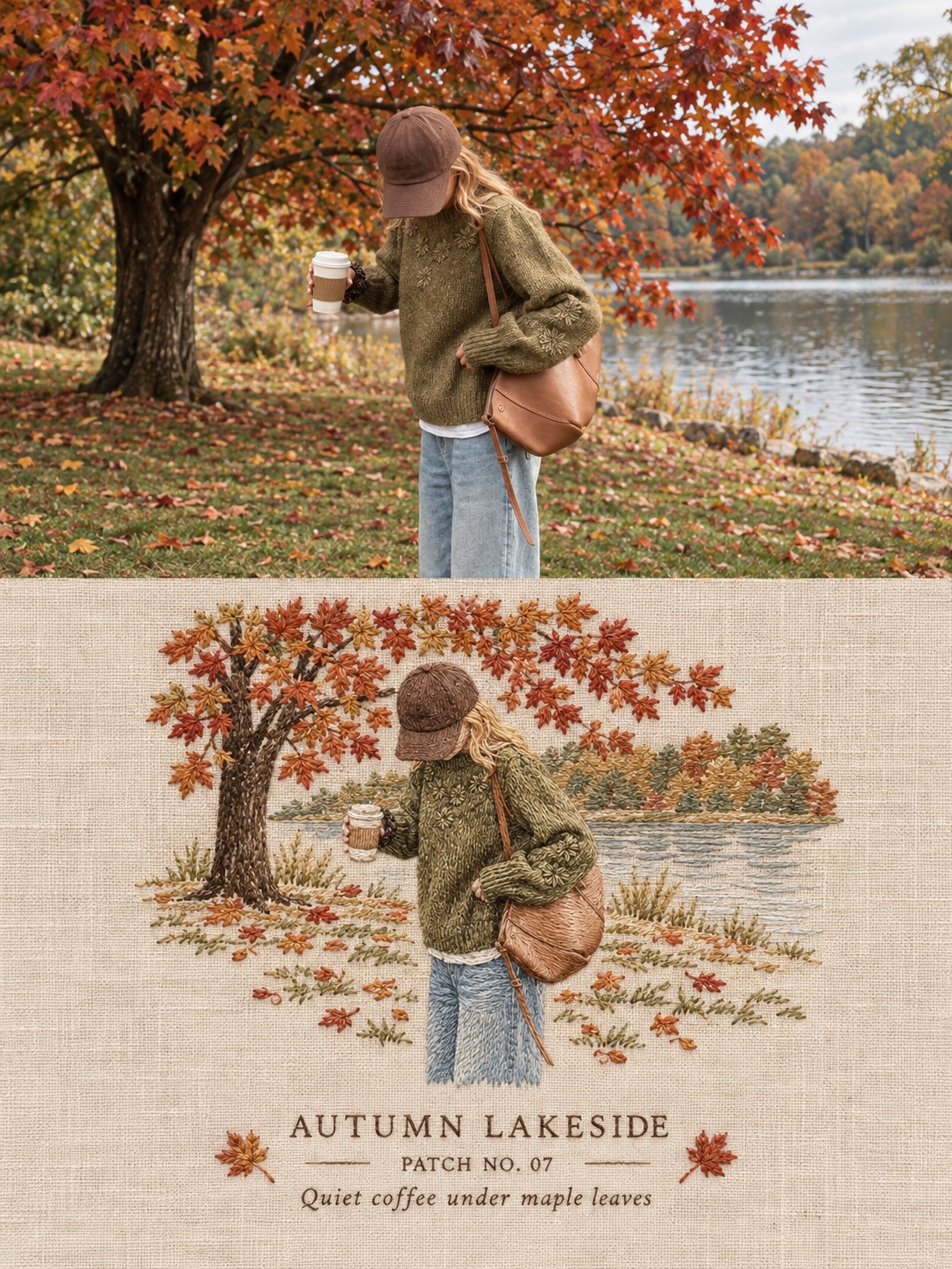Photo-to-Embroidery Editorial Poster