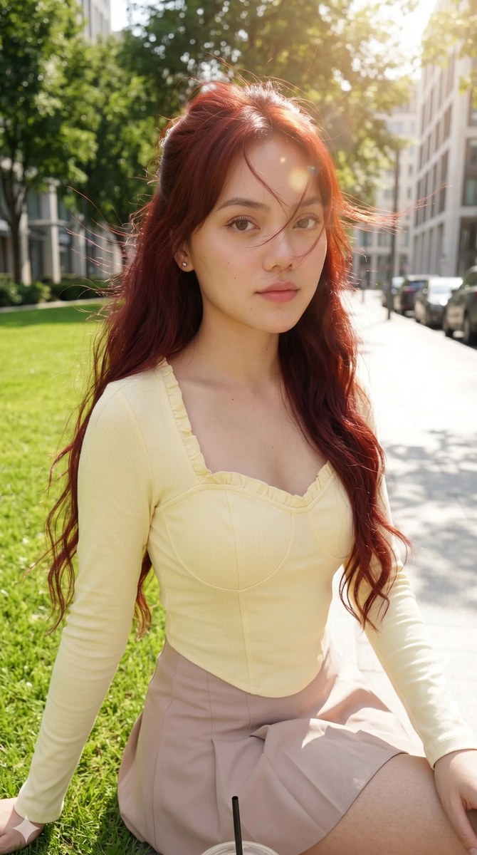 Sunny Direct-Flash Street-Style Portrait output 3
