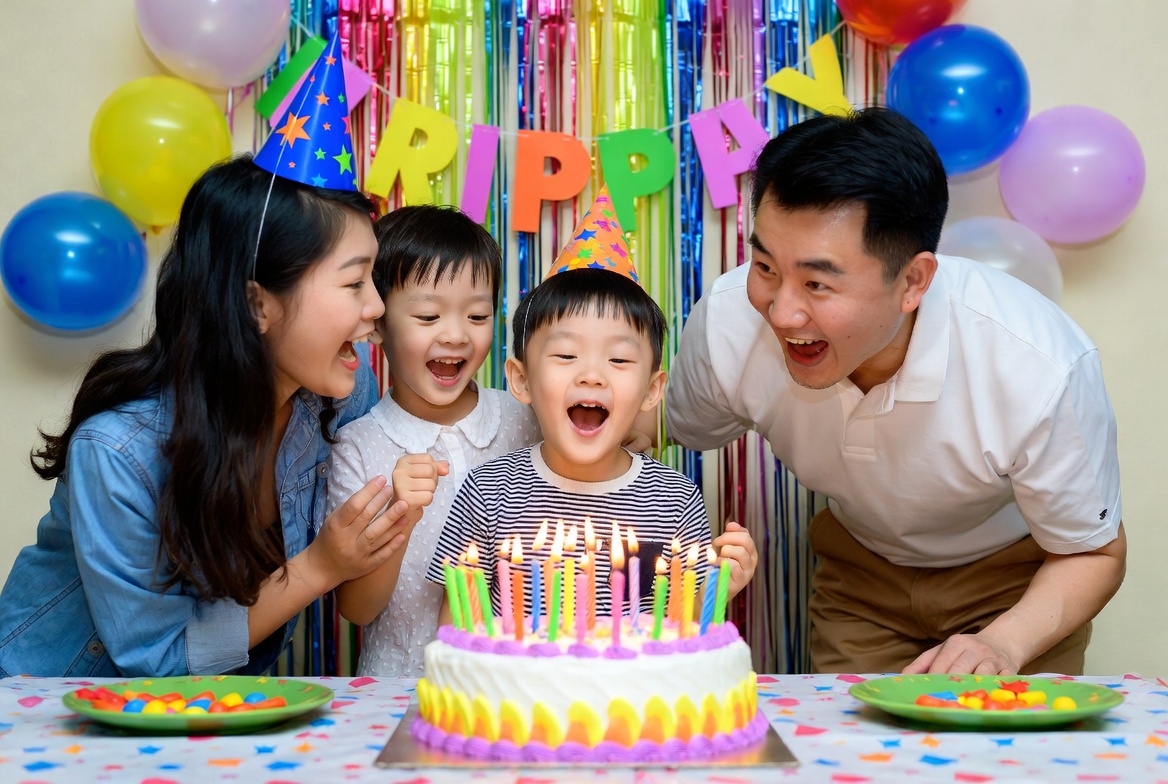 Joyful Family Birthday Party Photo