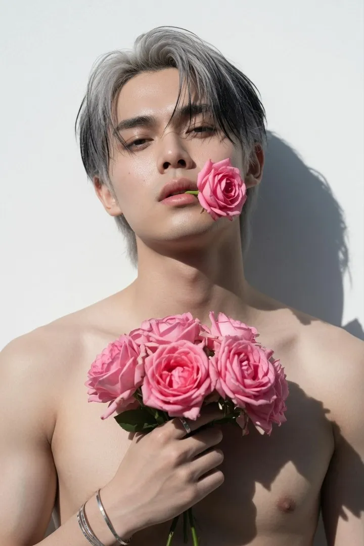 Wild Side: Sunlit Rose Editorial Portrait output 5