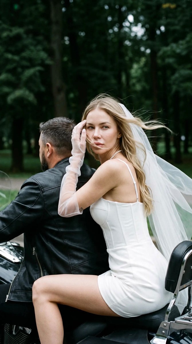 Windblown Bride on a Motorcycle output 2
