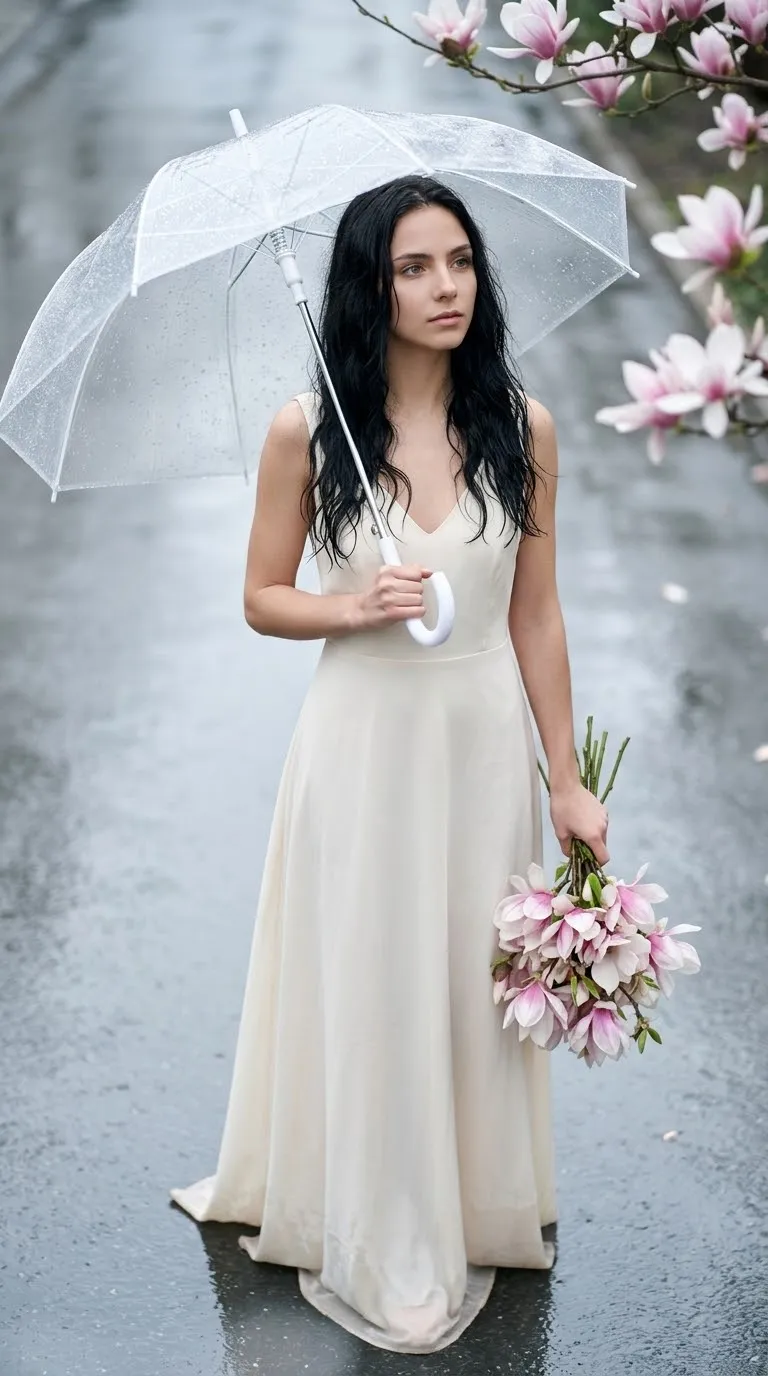 Rain-Soaked Magnolia Portrait output 2