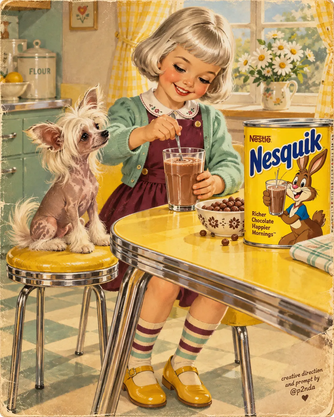 1950s-Style Vintage Character Advertising Poster output 8
