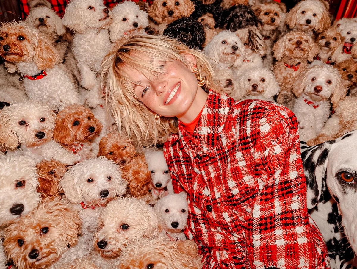Luxury Parisian Fashion Editorial with White Dogs output 6
