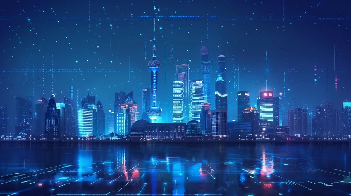 Futuristic Shanghai Digital Metropolis