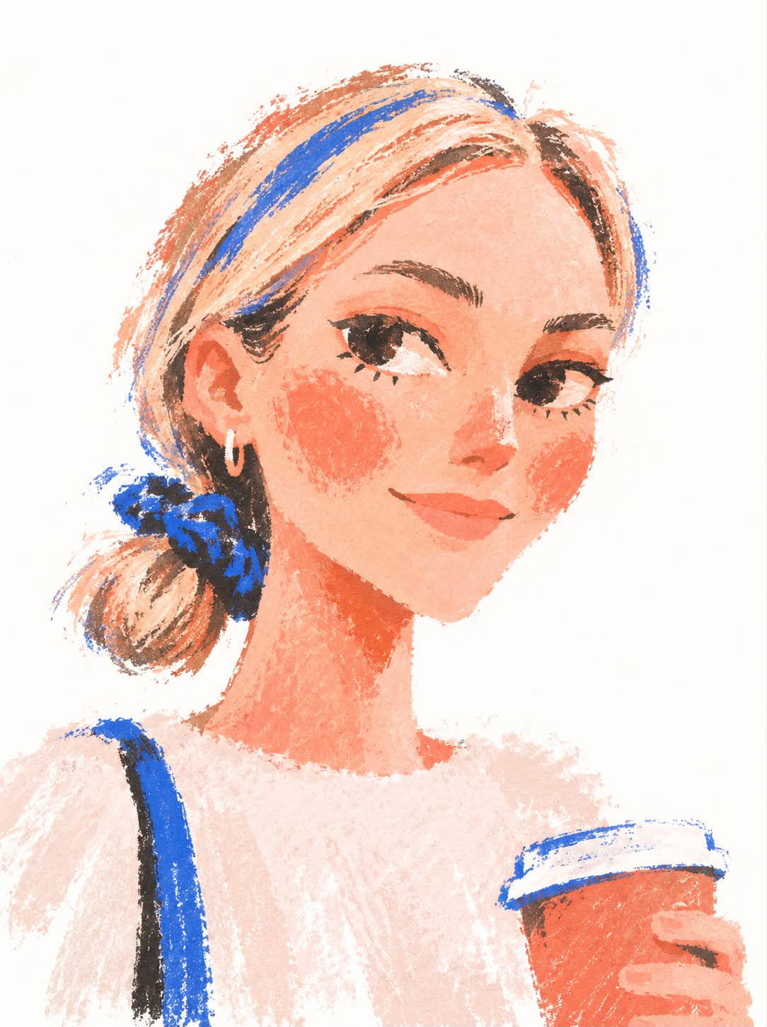 Rough Textured Minimalist Portrait from a Photo