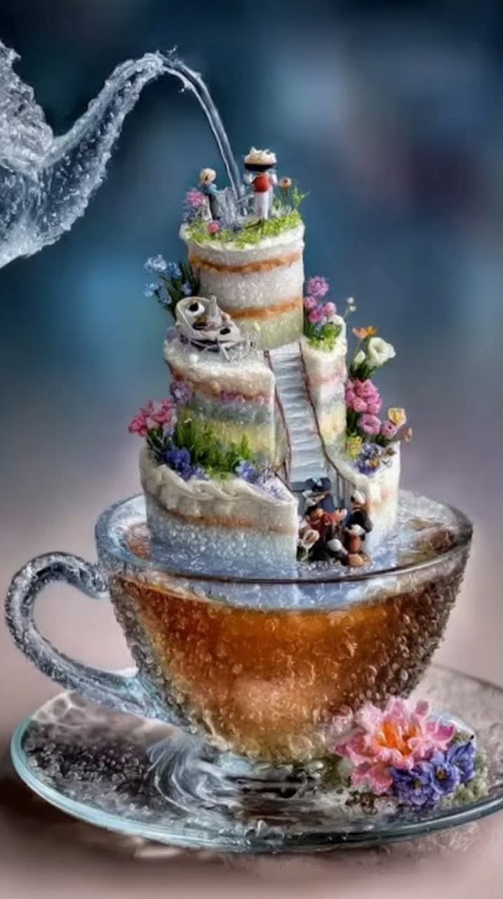 Solar-Flare Wedding Cake in a Garden output 3