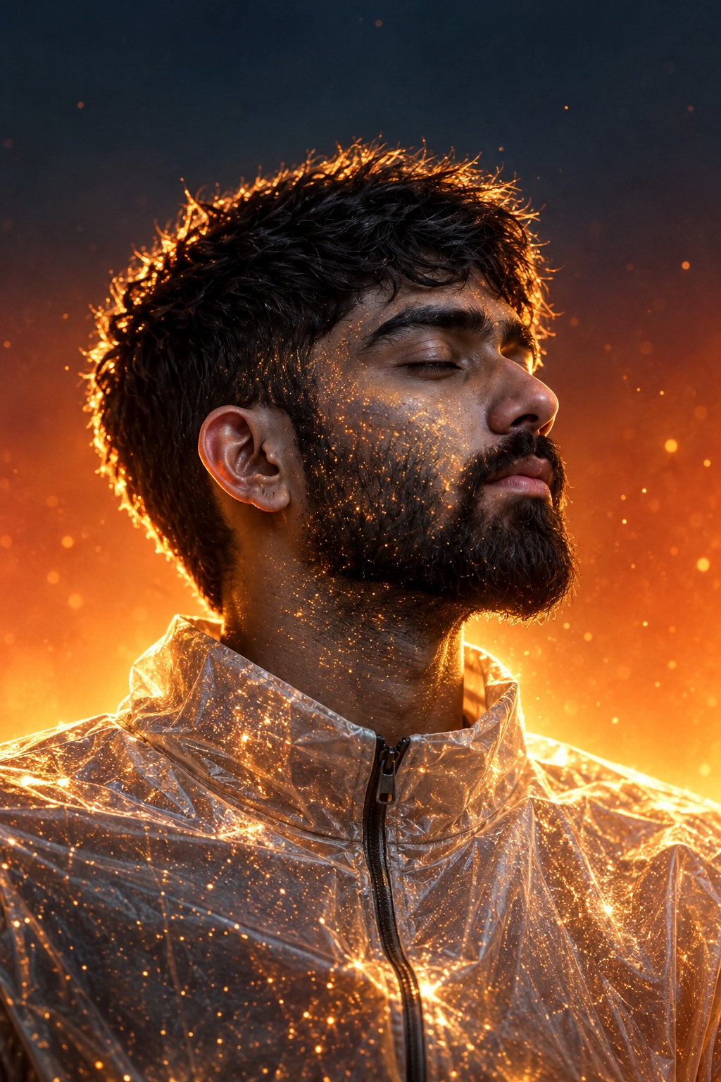 Ember-Lit Beauty Portrait