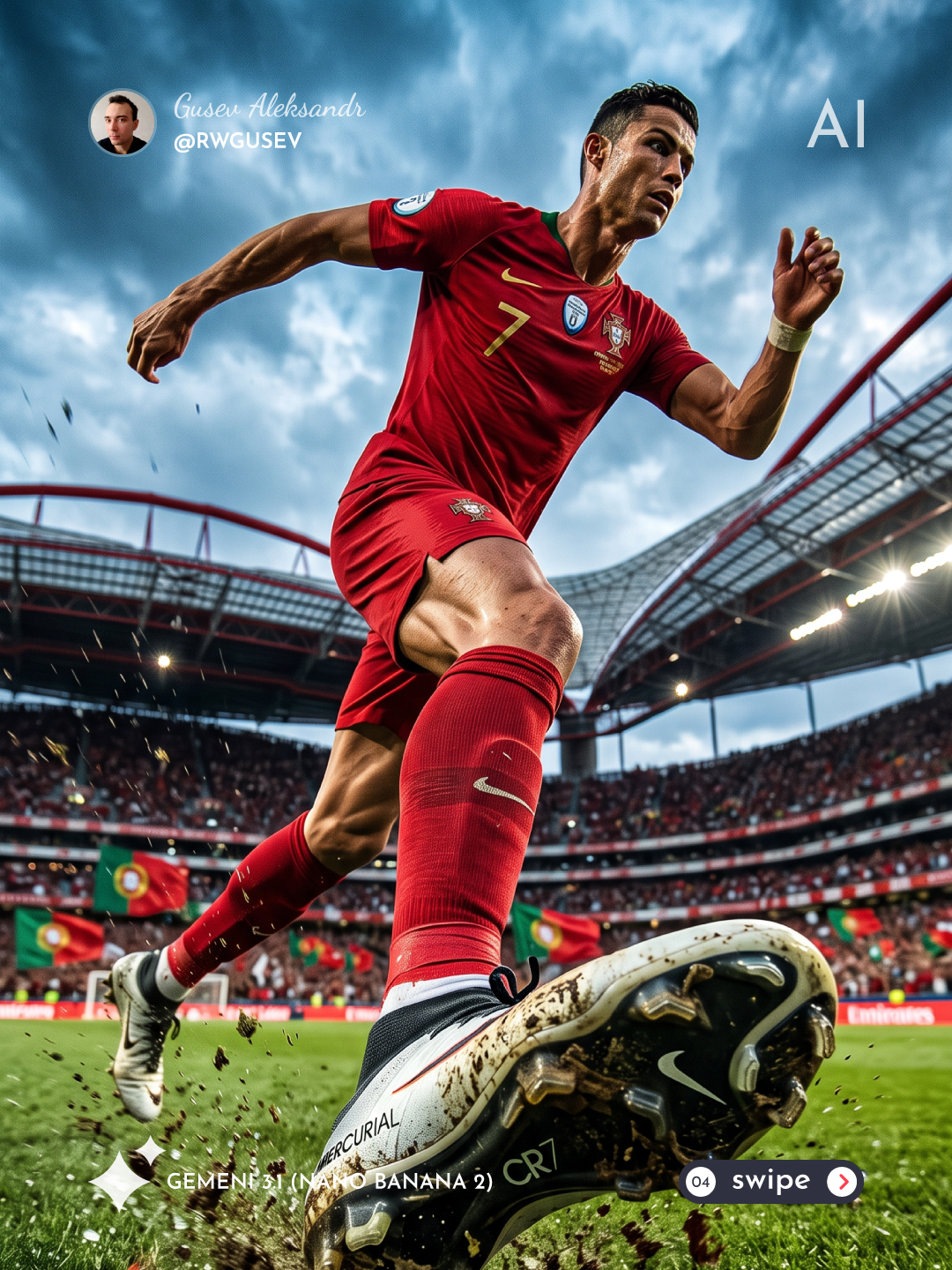 Low-Angle Soccer Poster output 4