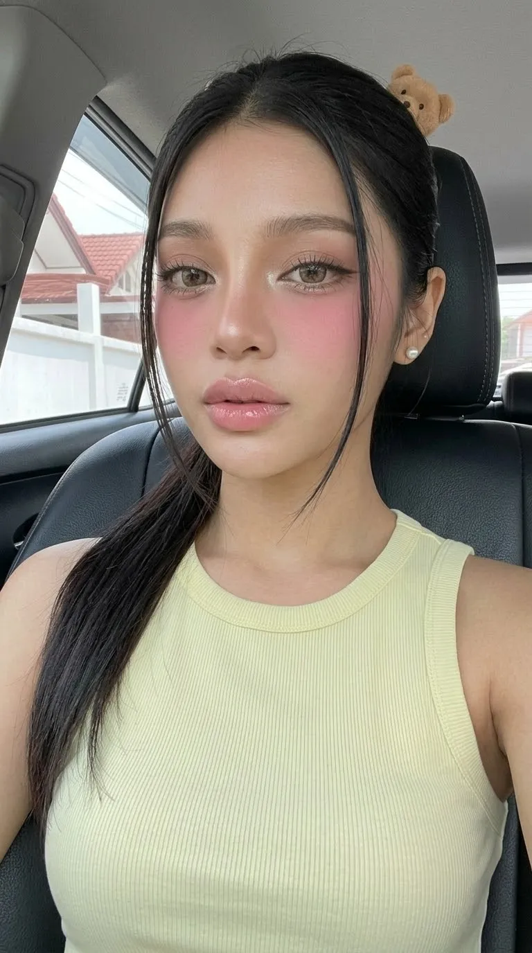 Pastel Car Selfie Portrait output 2