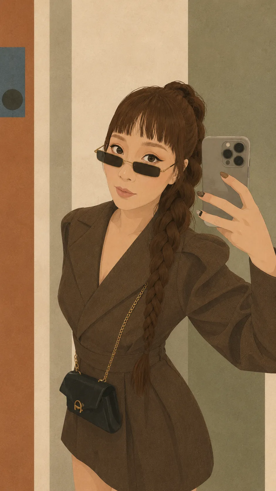 Flat Editorial Portrait Illustration output 3