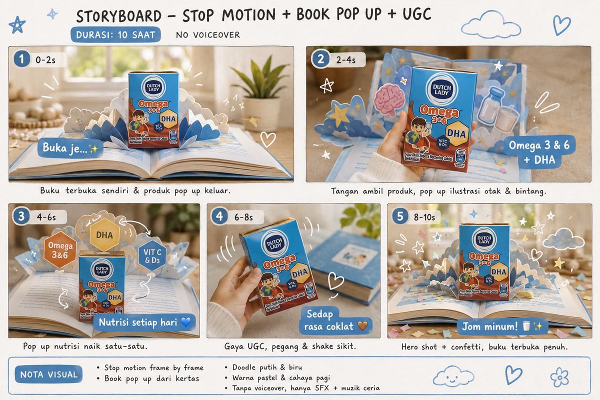Create a 10-Second Stop-Motion Product Storyboard and Video Prompt