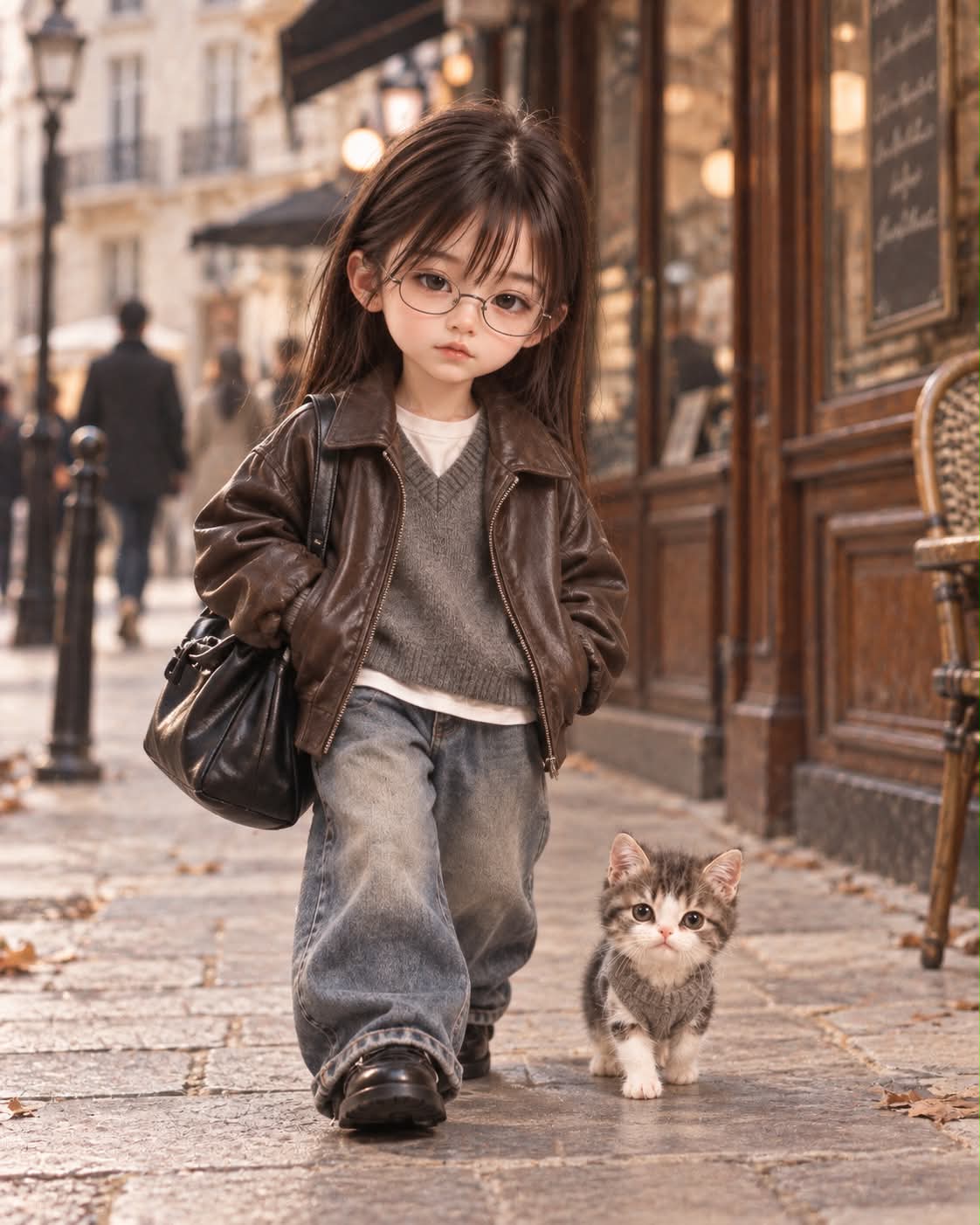 Handcrafted Miniature Doll on a Parisian Street