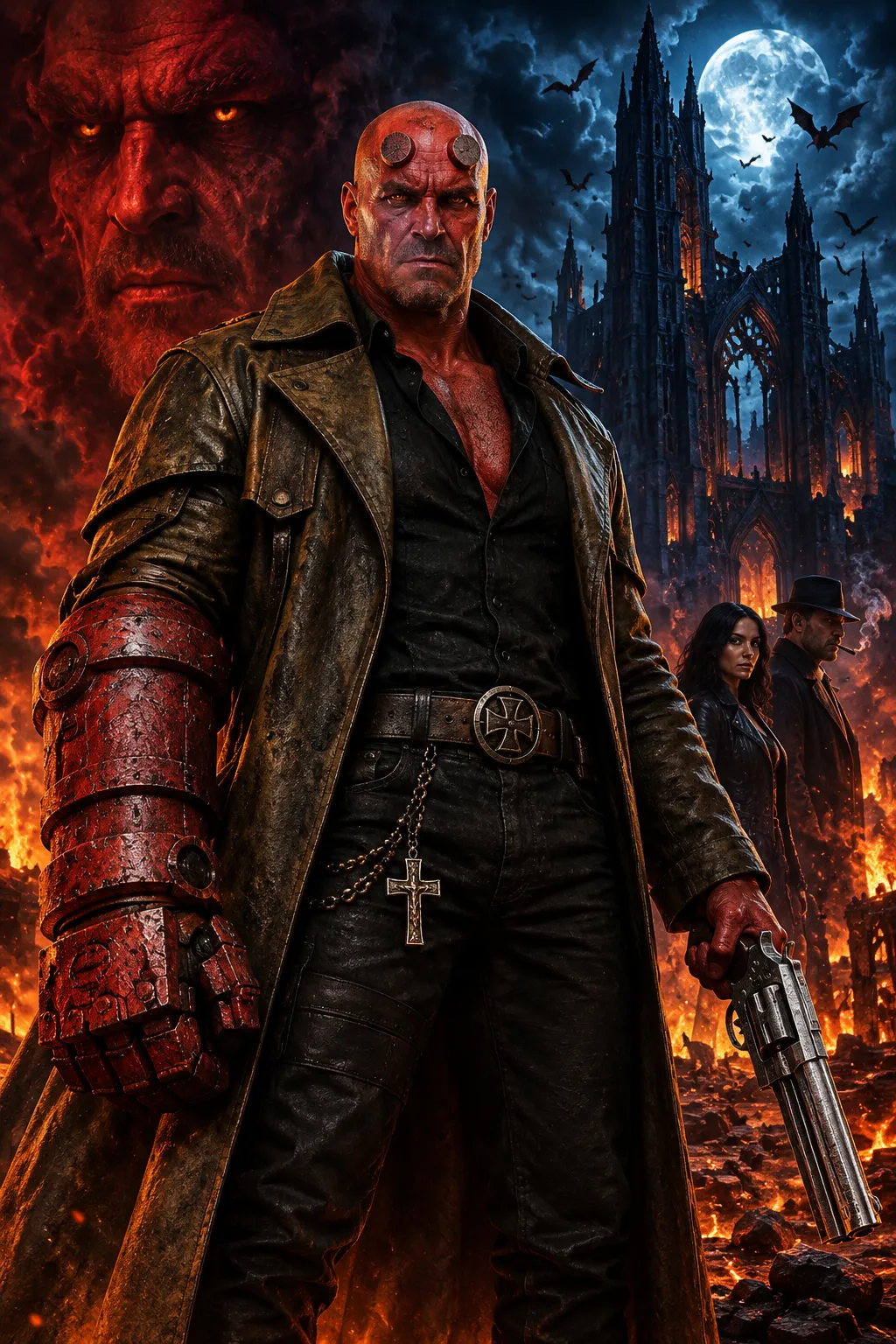 Cinematic Dark Fantasy Portrait of a Red-Skinned Man